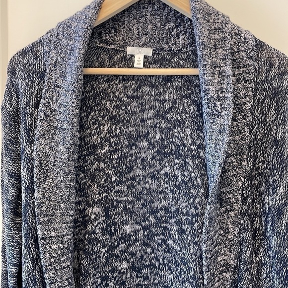 SzM BP Nordstrom Open Front Light Weight Mottled Blue Cardigan GUC - Picture 5 of 11